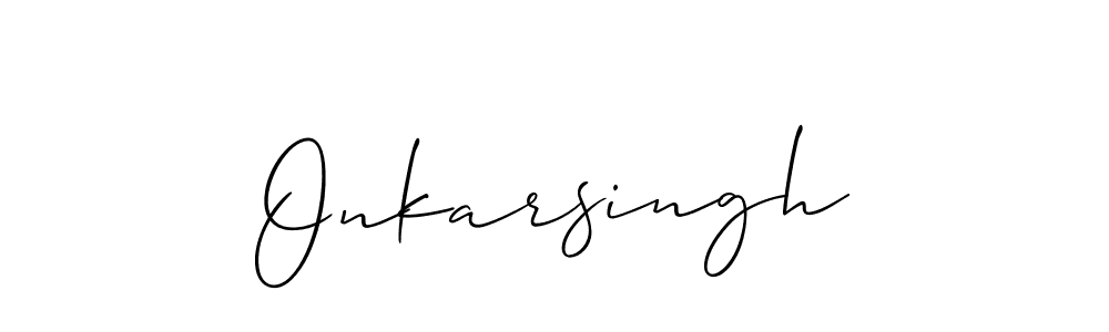 Design your own signature with our free online signature maker. With this signature software, you can create a handwritten (Allison_Script) signature for name Onkarsingh. Onkarsingh signature style 2 images and pictures png