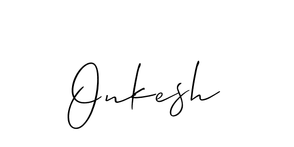 Onkesh stylish signature style. Best Handwritten Sign (Allison_Script) for my name. Handwritten Signature Collection Ideas for my name Onkesh. Onkesh signature style 2 images and pictures png