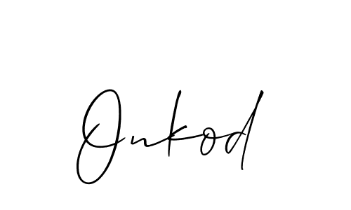 Create a beautiful signature design for name Onkod. With this signature (Allison_Script) fonts, you can make a handwritten signature for free. Onkod signature style 2 images and pictures png