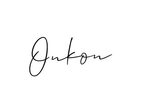 Also we have Onkon name is the best signature style. Create professional handwritten signature collection using Allison_Script autograph style. Onkon signature style 2 images and pictures png
