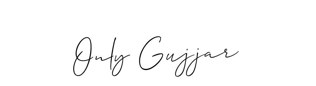 Allison_Script is a professional signature style that is perfect for those who want to add a touch of class to their signature. It is also a great choice for those who want to make their signature more unique. Get Only Gujjar name to fancy signature for free. Only Gujjar signature style 2 images and pictures png