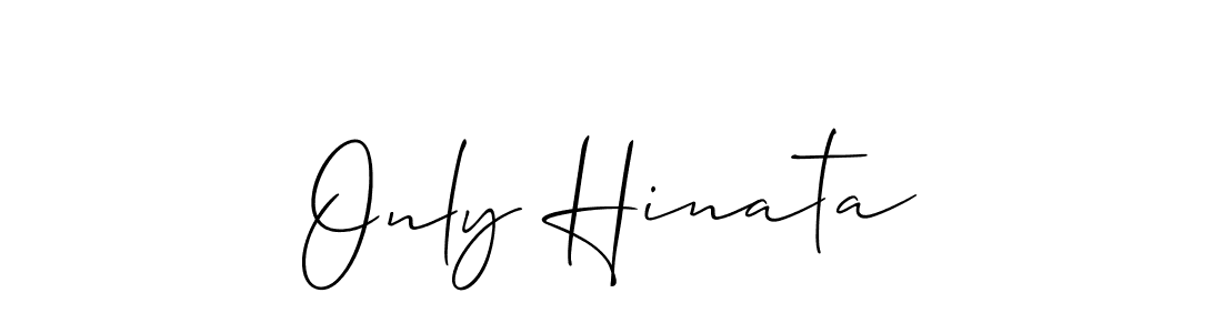 Create a beautiful signature design for name Only Hinata. With this signature (Allison_Script) fonts, you can make a handwritten signature for free. Only Hinata signature style 2 images and pictures png