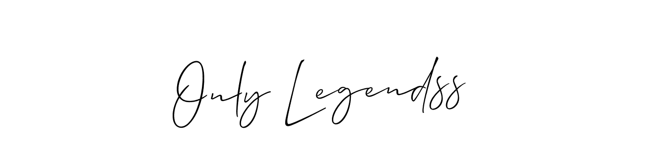 Allison_Script is a professional signature style that is perfect for those who want to add a touch of class to their signature. It is also a great choice for those who want to make their signature more unique. Get Only Legendss name to fancy signature for free. Only Legendss signature style 2 images and pictures png