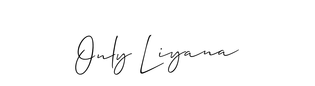 if you are searching for the best signature style for your name Only Liyana. so please give up your signature search. here we have designed multiple signature styles  using Allison_Script. Only Liyana signature style 2 images and pictures png