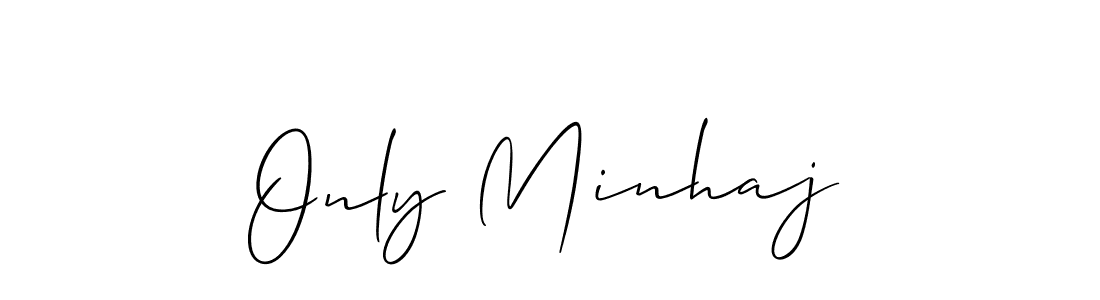The best way (Allison_Script) to make a short signature is to pick only two or three words in your name. The name Only Minhaj include a total of six letters. For converting this name. Only Minhaj signature style 2 images and pictures png