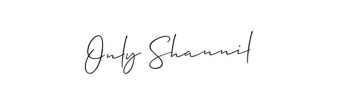 Use a signature maker to create a handwritten signature online. With this signature software, you can design (Allison_Script) your own signature for name Only Shannil. Only Shannil signature style 2 images and pictures png