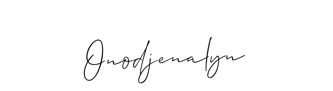 Make a beautiful signature design for name Onodjenalyn. With this signature (Allison_Script) style, you can create a handwritten signature for free. Onodjenalyn signature style 2 images and pictures png