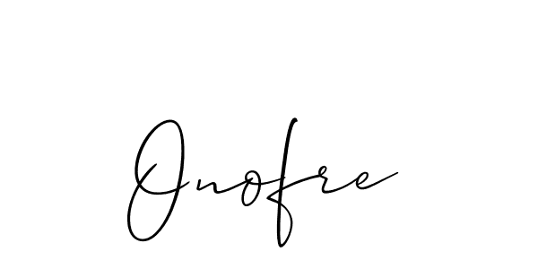 Onofre stylish signature style. Best Handwritten Sign (Allison_Script) for my name. Handwritten Signature Collection Ideas for my name Onofre. Onofre signature style 2 images and pictures png
