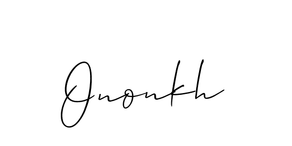 Similarly Allison_Script is the best handwritten signature design. Signature creator online .You can use it as an online autograph creator for name Ononkh. Ononkh signature style 2 images and pictures png
