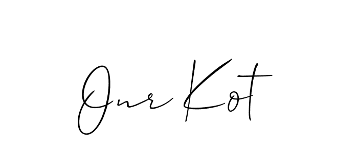 Also You can easily find your signature by using the search form. We will create Onr Kot name handwritten signature images for you free of cost using Allison_Script sign style. Onr Kot signature style 2 images and pictures png