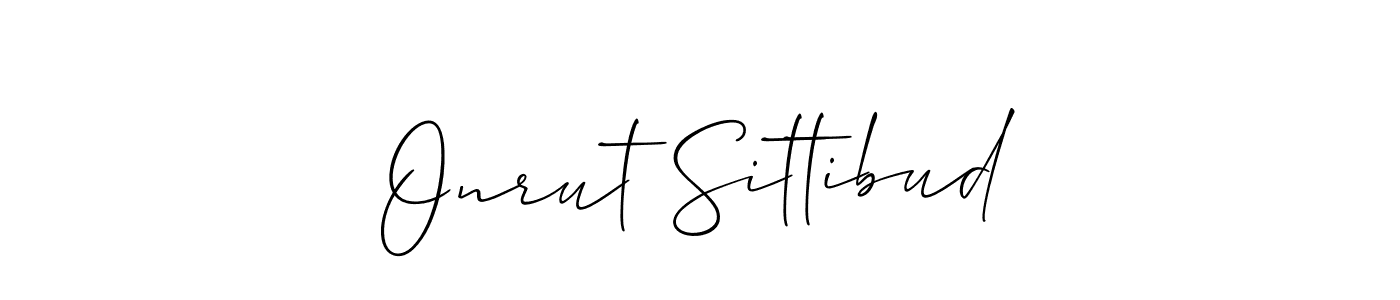 How to make Onrut Sittibud signature? Allison_Script is a professional autograph style. Create handwritten signature for Onrut Sittibud name. Onrut Sittibud signature style 2 images and pictures png
