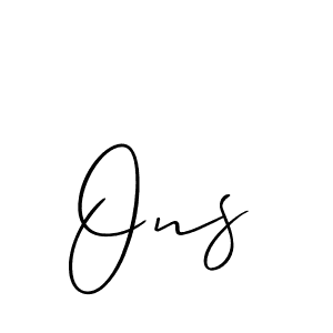 It looks lik you need a new signature style for name Ons. Design unique handwritten (Allison_Script) signature with our free signature maker in just a few clicks. Ons signature style 2 images and pictures png