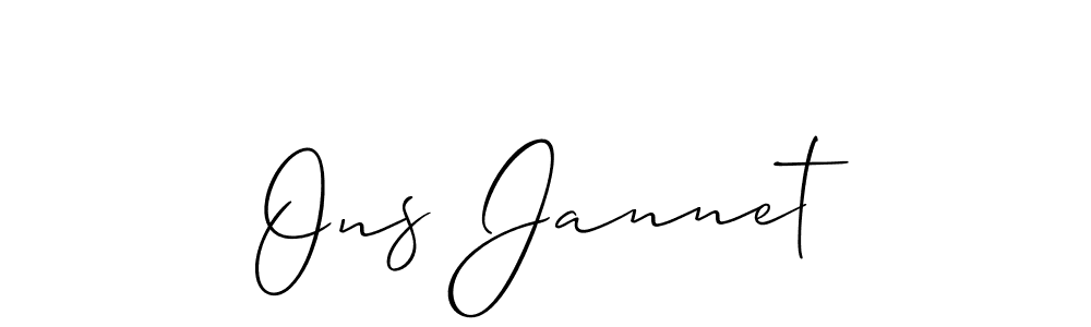 This is the best signature style for the Ons Jannet name. Also you like these signature font (Allison_Script). Mix name signature. Ons Jannet signature style 2 images and pictures png