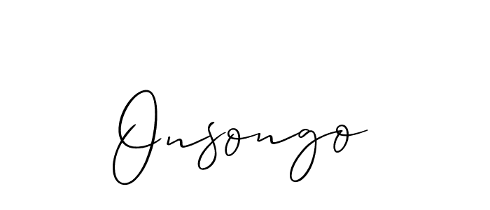 How to make Onsongo signature? Allison_Script is a professional autograph style. Create handwritten signature for Onsongo name. Onsongo signature style 2 images and pictures png
