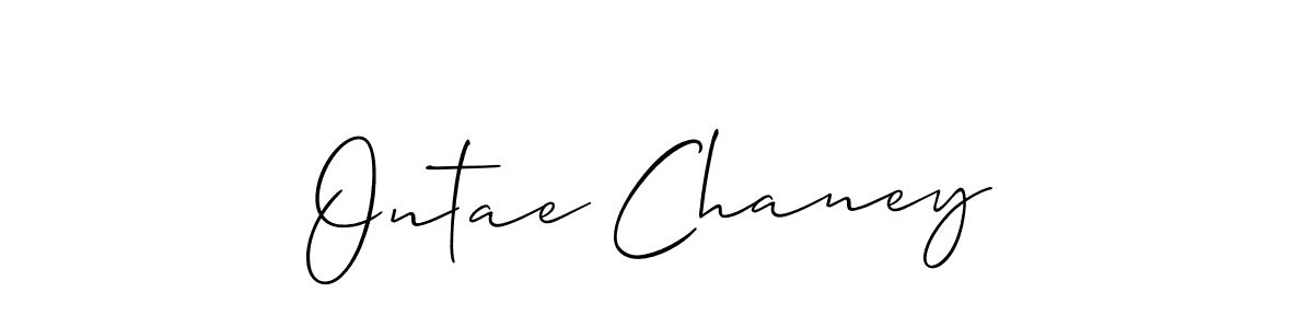 It looks lik you need a new signature style for name Ontae Chaney. Design unique handwritten (Allison_Script) signature with our free signature maker in just a few clicks. Ontae Chaney signature style 2 images and pictures png