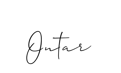 Also You can easily find your signature by using the search form. We will create Ontar name handwritten signature images for you free of cost using Allison_Script sign style. Ontar signature style 2 images and pictures png