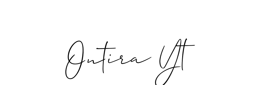 It looks lik you need a new signature style for name Ontira Yt. Design unique handwritten (Allison_Script) signature with our free signature maker in just a few clicks. Ontira Yt signature style 2 images and pictures png