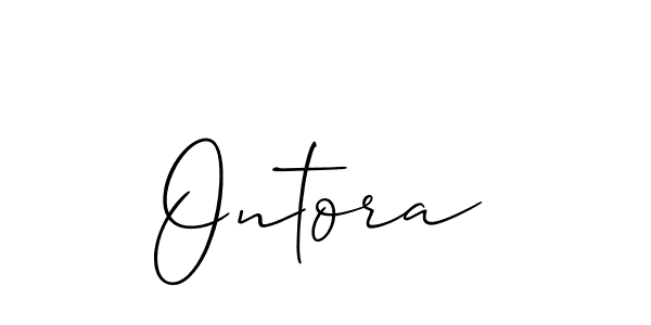 Create a beautiful signature design for name Ontora. With this signature (Allison_Script) fonts, you can make a handwritten signature for free. Ontora signature style 2 images and pictures png