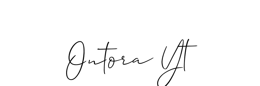 Once you've used our free online signature maker to create your best signature Allison_Script style, it's time to enjoy all of the benefits that Ontora Yt name signing documents. Ontora Yt signature style 2 images and pictures png
