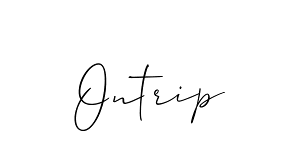 Allison_Script is a professional signature style that is perfect for those who want to add a touch of class to their signature. It is also a great choice for those who want to make their signature more unique. Get Ontrip name to fancy signature for free. Ontrip signature style 2 images and pictures png