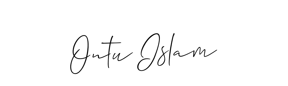 Also we have Ontu Islam name is the best signature style. Create professional handwritten signature collection using Allison_Script autograph style. Ontu Islam signature style 2 images and pictures png