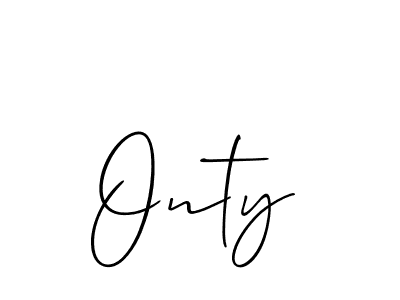 Best and Professional Signature Style for Onty. Allison_Script Best Signature Style Collection. Onty signature style 2 images and pictures png