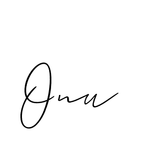 Allison_Script is a professional signature style that is perfect for those who want to add a touch of class to their signature. It is also a great choice for those who want to make their signature more unique. Get Onu name to fancy signature for free. Onu signature style 2 images and pictures png