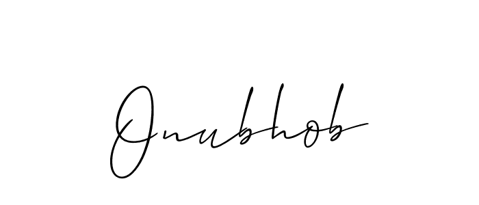 Also You can easily find your signature by using the search form. We will create Onubhob name handwritten signature images for you free of cost using Allison_Script sign style. Onubhob signature style 2 images and pictures png