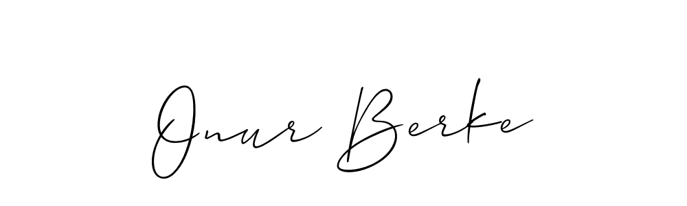 Use a signature maker to create a handwritten signature online. With this signature software, you can design (Allison_Script) your own signature for name Onur Berke. Onur Berke signature style 2 images and pictures png