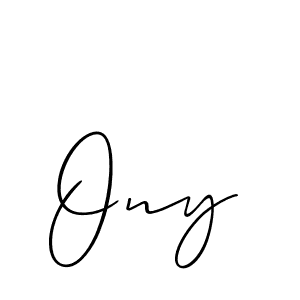 Design your own signature with our free online signature maker. With this signature software, you can create a handwritten (Allison_Script) signature for name Ony. Ony signature style 2 images and pictures png