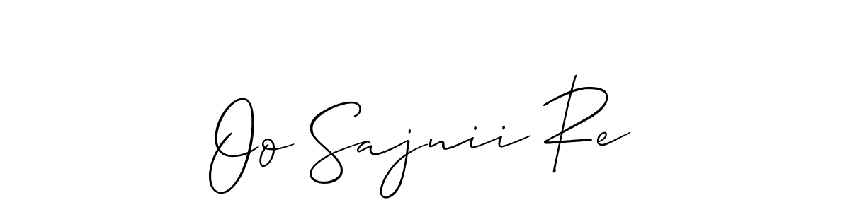 How to make Oo Sajnii Re name signature. Use Allison_Script style for creating short signs online. This is the latest handwritten sign. Oo Sajnii Re signature style 2 images and pictures png