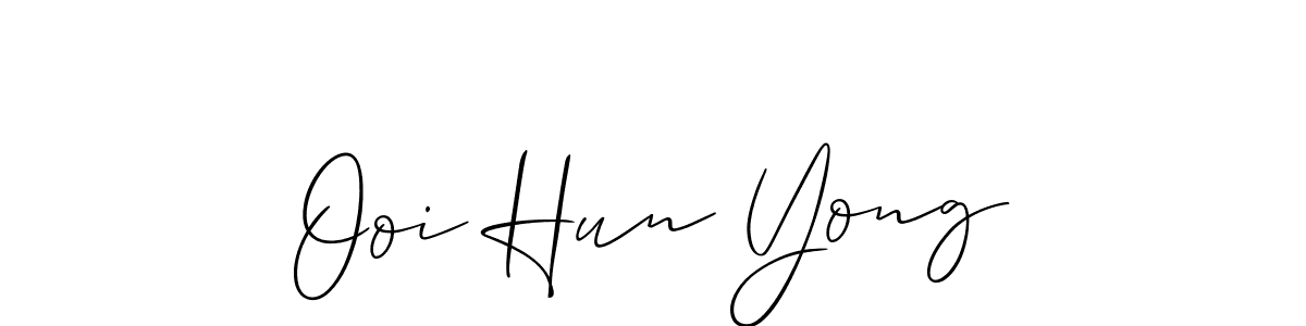 Design your own signature with our free online signature maker. With this signature software, you can create a handwritten (Allison_Script) signature for name Ooi Hun Yong. Ooi Hun Yong signature style 2 images and pictures png