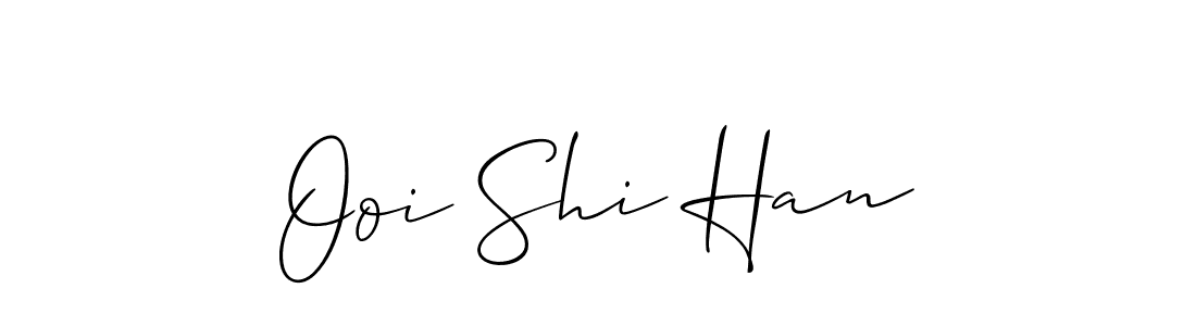 Allison_Script is a professional signature style that is perfect for those who want to add a touch of class to their signature. It is also a great choice for those who want to make their signature more unique. Get Ooi Shi Han name to fancy signature for free. Ooi Shi Han signature style 2 images and pictures png