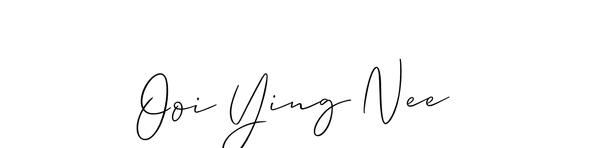 Also we have Ooi Ying Nee name is the best signature style. Create professional handwritten signature collection using Allison_Script autograph style. Ooi Ying Nee signature style 2 images and pictures png