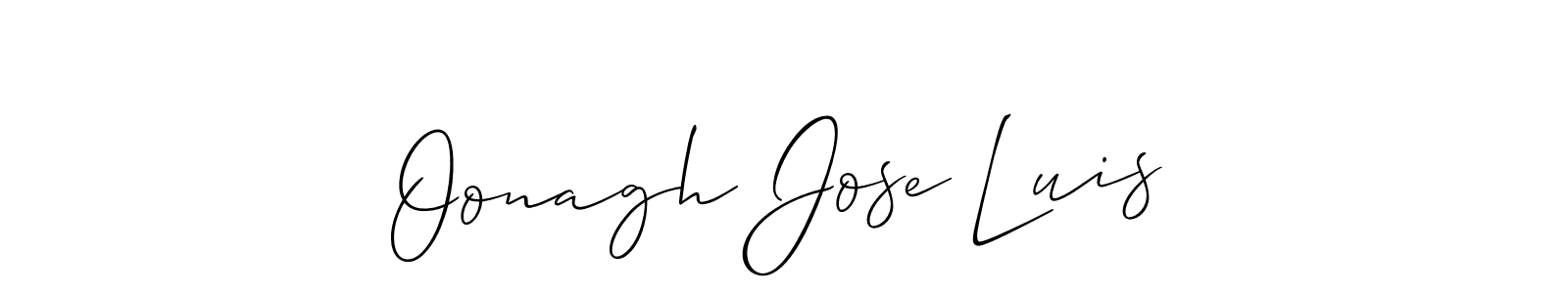 Make a short Oonagh Jose Luis signature style. Manage your documents anywhere anytime using Allison_Script. Create and add eSignatures, submit forms, share and send files easily. Oonagh Jose Luis signature style 2 images and pictures png