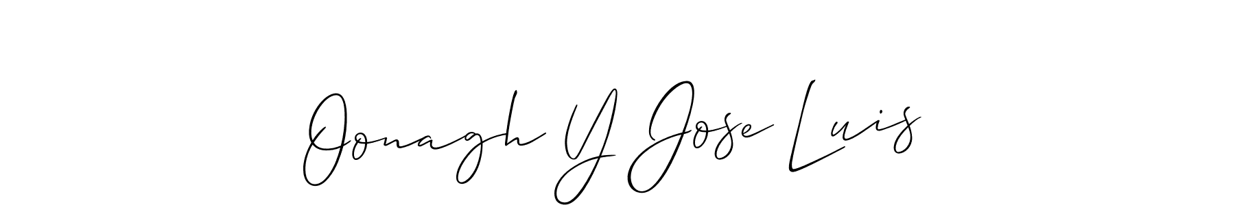 Also You can easily find your signature by using the search form. We will create Oonagh Y Jose Luis name handwritten signature images for you free of cost using Allison_Script sign style. Oonagh Y Jose Luis signature style 2 images and pictures png