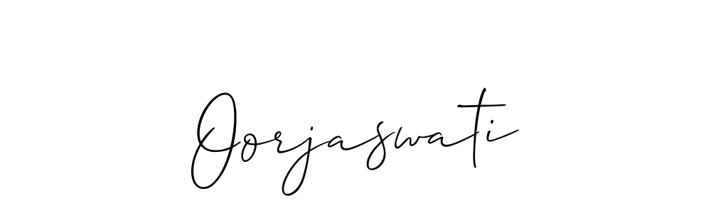 Use a signature maker to create a handwritten signature online. With this signature software, you can design (Allison_Script) your own signature for name Oorjaswati. Oorjaswati signature style 2 images and pictures png