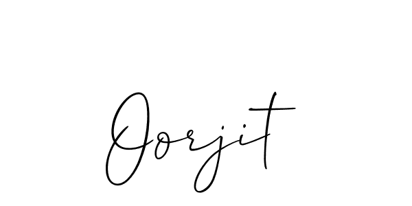 How to make Oorjit name signature. Use Allison_Script style for creating short signs online. This is the latest handwritten sign. Oorjit signature style 2 images and pictures png