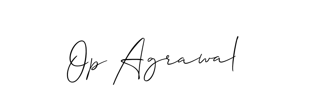 Make a beautiful signature design for name Op Agrawal. With this signature (Allison_Script) style, you can create a handwritten signature for free. Op Agrawal signature style 2 images and pictures png