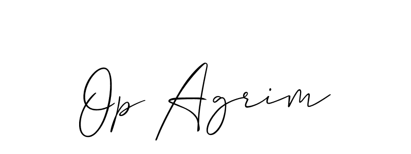 You can use this online signature creator to create a handwritten signature for the name Op Agrim. This is the best online autograph maker. Op Agrim signature style 2 images and pictures png