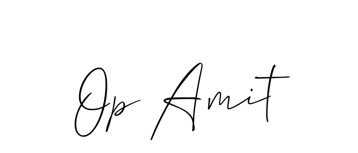 How to make Op Amit signature? Allison_Script is a professional autograph style. Create handwritten signature for Op Amit name. Op Amit signature style 2 images and pictures png