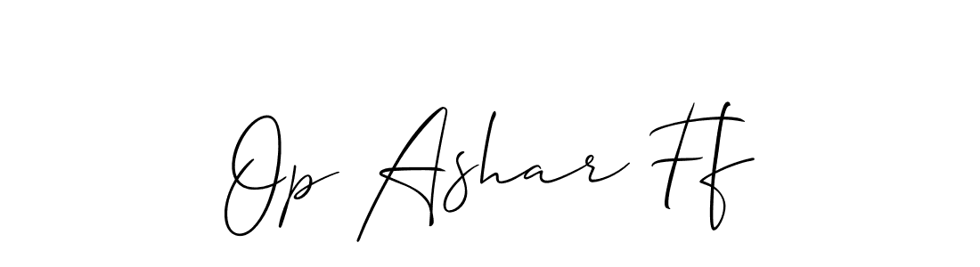 The best way (Allison_Script) to make a short signature is to pick only two or three words in your name. The name Op Ashar Ff include a total of six letters. For converting this name. Op Ashar Ff signature style 2 images and pictures png