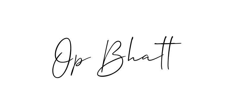 How to make Op Bhatt name signature. Use Allison_Script style for creating short signs online. This is the latest handwritten sign. Op Bhatt signature style 2 images and pictures png