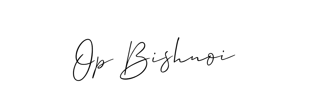 How to make Op Bishnoi signature? Allison_Script is a professional autograph style. Create handwritten signature for Op Bishnoi name. Op Bishnoi signature style 2 images and pictures png