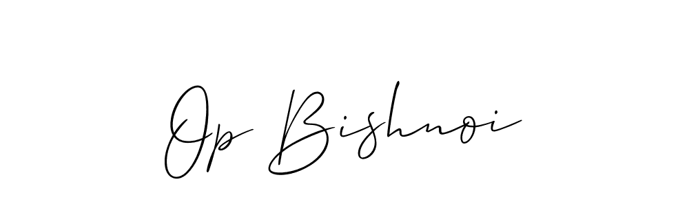 Allison_Script is a professional signature style that is perfect for those who want to add a touch of class to their signature. It is also a great choice for those who want to make their signature more unique. Get Op Bishnoi name to fancy signature for free. Op Bishnoi signature style 2 images and pictures png