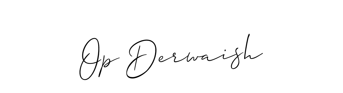 Also we have Op Derwaish name is the best signature style. Create professional handwritten signature collection using Allison_Script autograph style. Op Derwaish signature style 2 images and pictures png