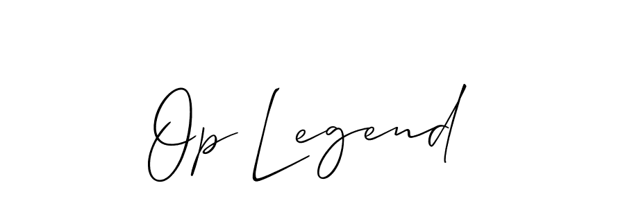 Create a beautiful signature design for name Op Legend. With this signature (Allison_Script) fonts, you can make a handwritten signature for free. Op Legend signature style 2 images and pictures png