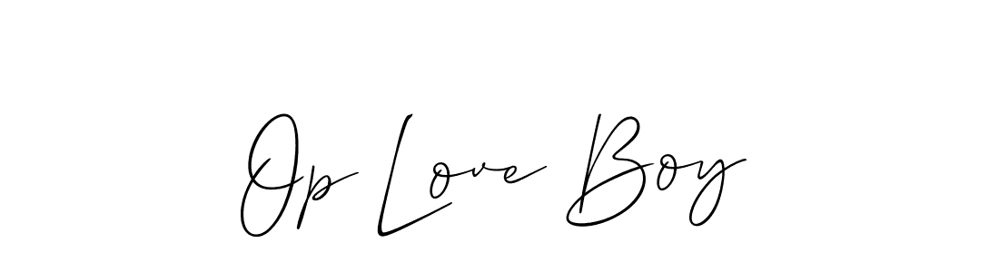 Best and Professional Signature Style for Op Love Boy. Allison_Script Best Signature Style Collection. Op Love Boy signature style 2 images and pictures png