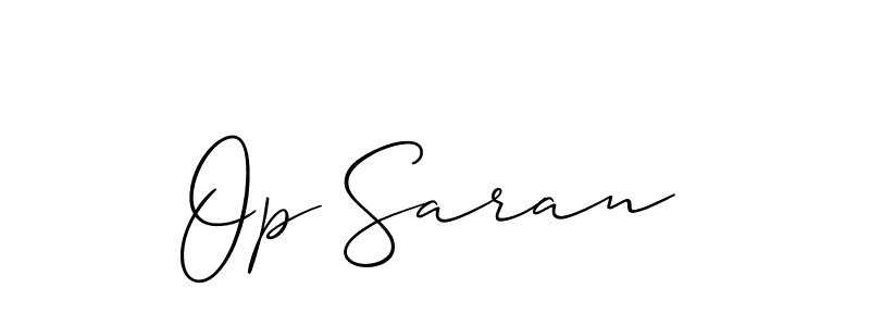 if you are searching for the best signature style for your name Op Saran. so please give up your signature search. here we have designed multiple signature styles  using Allison_Script. Op Saran signature style 2 images and pictures png