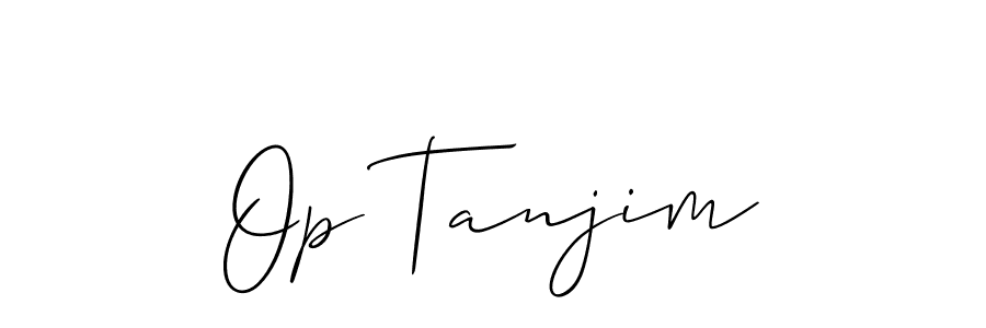 Allison_Script is a professional signature style that is perfect for those who want to add a touch of class to their signature. It is also a great choice for those who want to make their signature more unique. Get Op Tanjim name to fancy signature for free. Op Tanjim signature style 2 images and pictures png